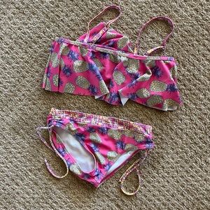 Size 12 limeapple suit with pineapple print